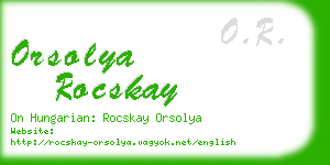 orsolya rocskay business card